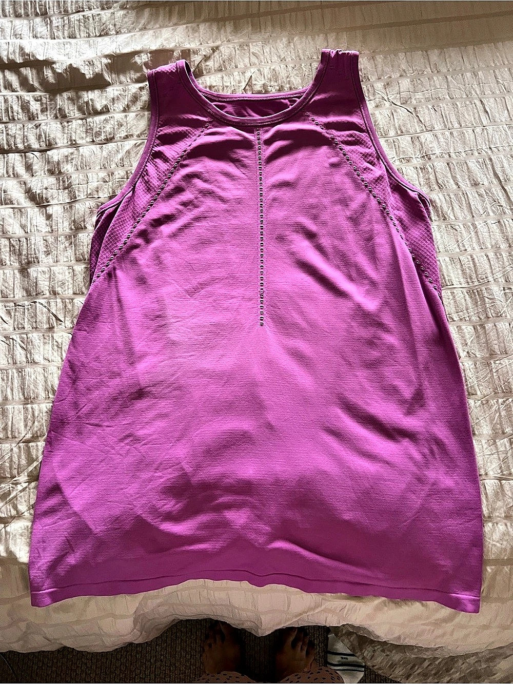 Athleta Essence Tie Back Tank Athletic Top Purple Large